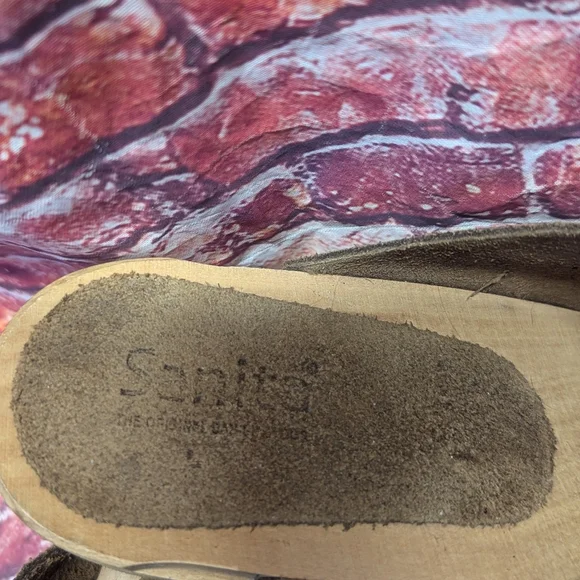 Sanita Suede Wooden Danish Clogs - Picture 11 of 12